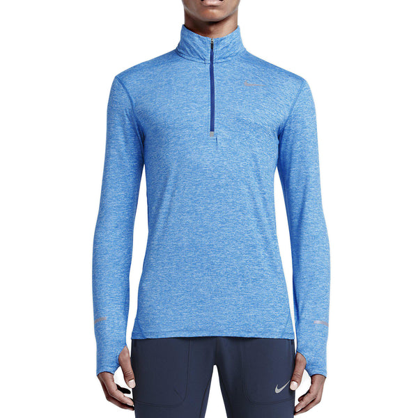 NIKE Men's Royal Heather Dri-Fit Element Half-Zip Running Top 683485 $65 NEW