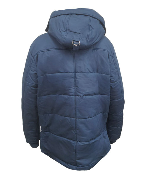 HoodLamb Men's Navy Short Organic Hemp Puffer 420 MWJ006 NWT