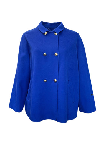 Marina Rinaldi Women's Blue Nabucco Wool Coat NWT