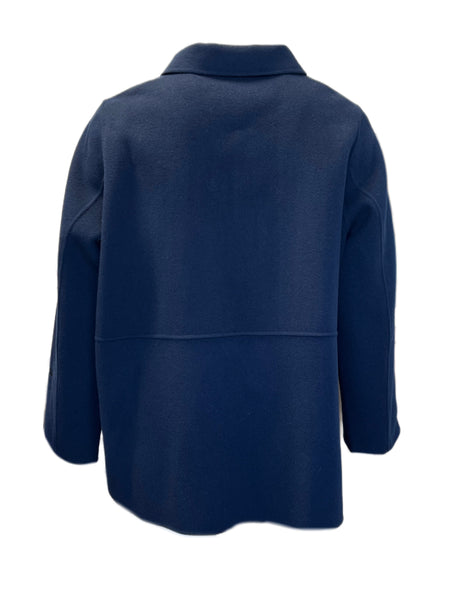 Marina Rinaldi Women's Navy Nabucco Button Down Coat NWT