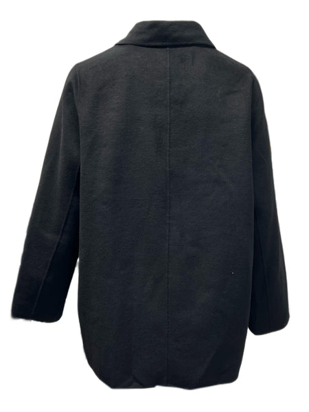 Marina Rinaldi Women's Black Nadia Button Closure Coat NWT