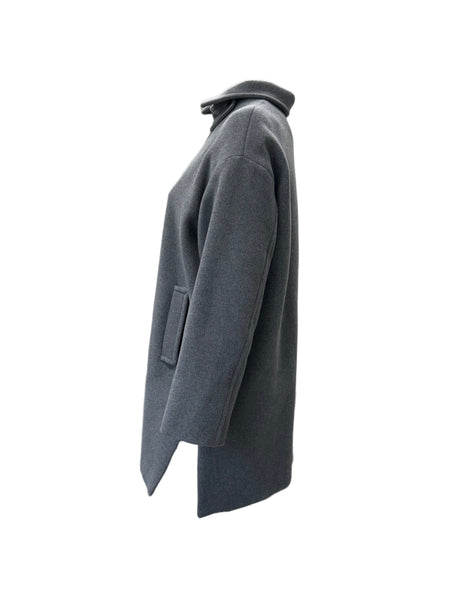 Marina Rinaldi Women's Grey Naiade Button Closure Coat NWT
