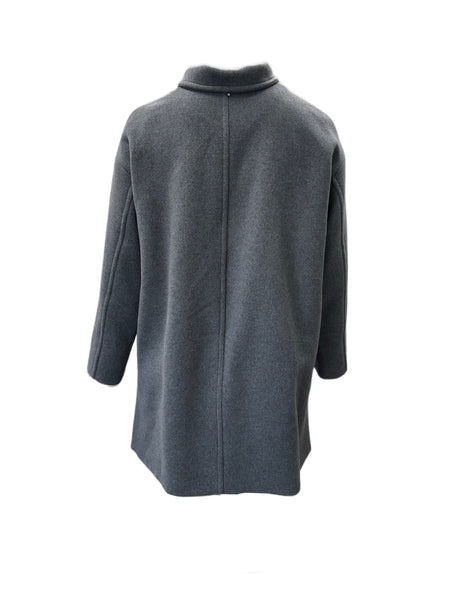 Marina Rinaldi Women's Grey Naiade Button Closure Coat NWT