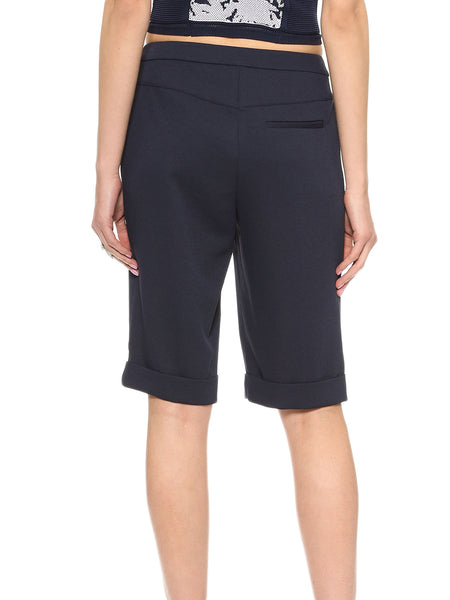 REBECCA MINKOFF Women's Navy Blue Nathan Boyfriend Shorts $198 NWT