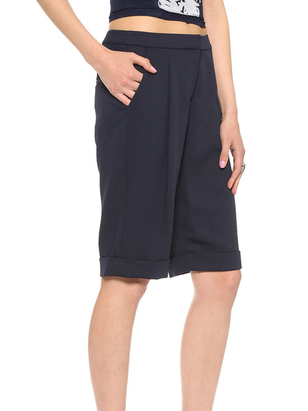 REBECCA MINKOFF Women's Navy Blue Nathan Boyfriend Shorts $198 NWT