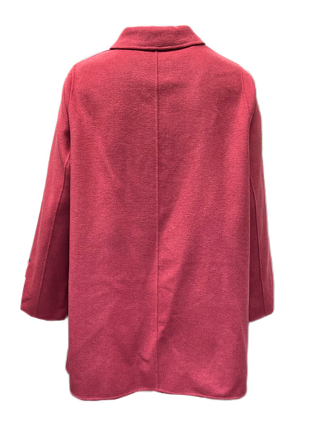 Marina Rinaldi Women's Red Natura Wool Blended Coat NWT
