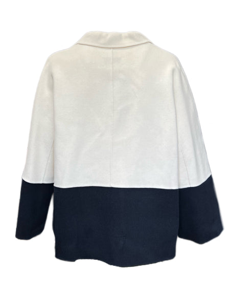 Marina Rinaldi Women's White Naturale Wool Cashmere Coat NWT