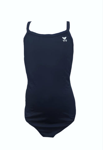 TYR Women's Blue Solid Diamond Back-A One Piece Swimsuit #DSOL1A 34 NWT