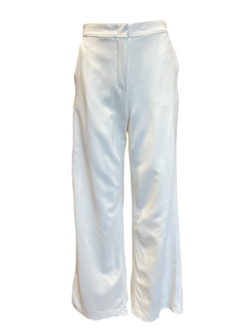 Max Mara Women's White Nebbia Straight Pants Size 8 NWT