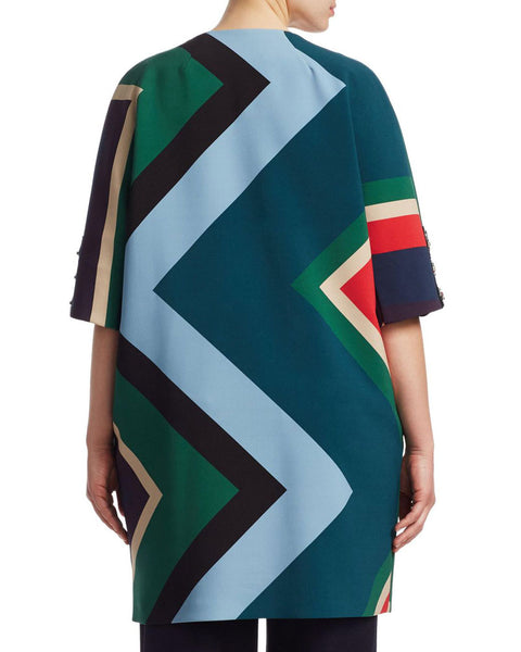 MARINA RINALDI Women's Blue/Purple Nelson Embellished Jacket $1945 NWT