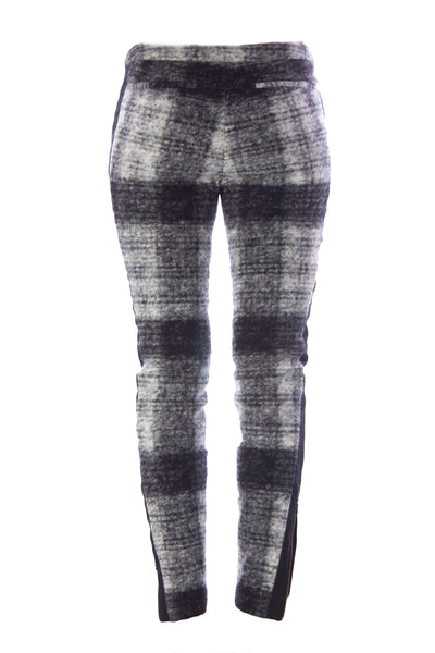 REBECCA MINKOFF Women's Grey Check Skinny Zip Nicholas Pants Sz 0 $398 NWT