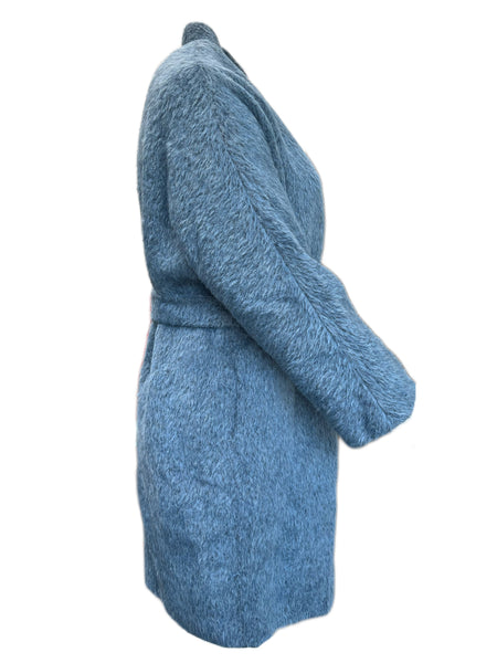 Marina Rinaldi Women's Blue Ninfa Alpaca Wool Coat Size 14W/23 NWT