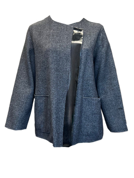 Marina Rinaldi Women's Grey Nives Button Closure Coat NWT