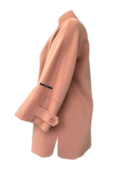 MARINA RINALDI Women's Peach Noa Wool Blend Coat $1,455 NWT