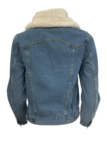 LOST IN LUNAR Women's Denim Northern Lights Jacket Size US 4 NWT