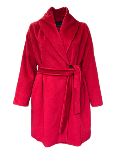 Marina Rinaldi Women's Red Nuoto Button Closure Wool Coat Size 18W/27 NWT