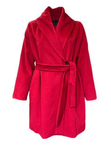 Marina Rinaldi Women's Red Nuoto Button Closure Wool Coat Size 18W/27 NWT