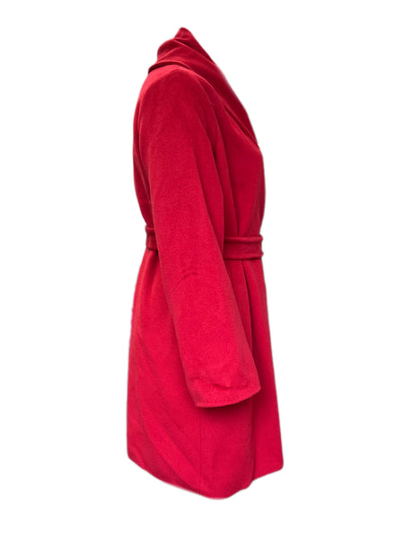 Marina Rinaldi Women's Red Nuoto Button Closure Wool Coat Size 18W/27 NWT