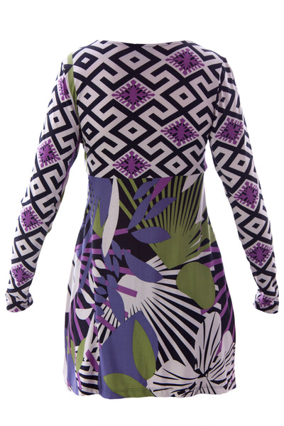 Olian Women's Crossover Maternity Babydoll Tunic X-Small Multicolor