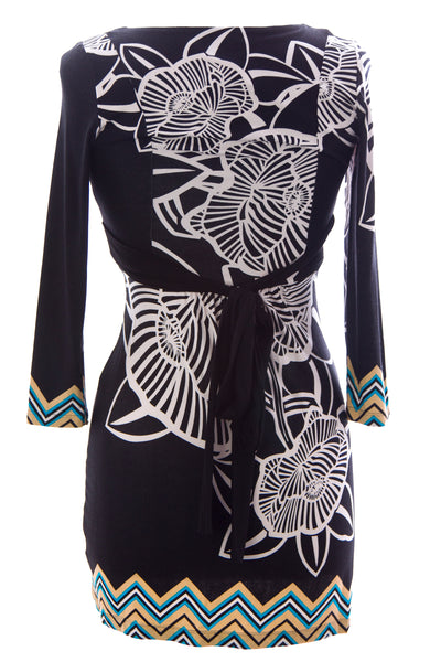 OLIAN Women's Multi Zig Zag Trim Gemma Maternity Tunic O3703AD02 Sz S $110 NWT