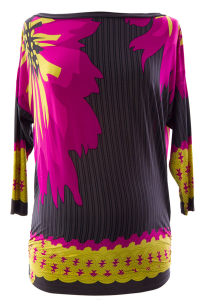 OLIAN Women's Multi Bold Floral Stefani Maternity Top O3727AD25 Sz XS $115 NWT