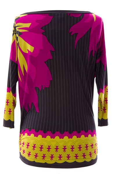 OLIAN Women's Multi Bold Floral Stefani Maternity Top O3727AD25 Sz XS $115 NWT