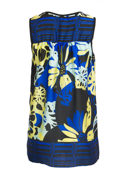 OLIAN Maternity Women's Multi Floral Print Hi-Low Hem Sleeveless Top XS $95 NWT