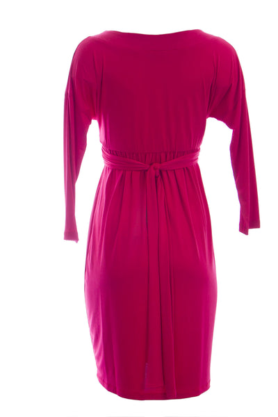 OLIAN Maternity Women's Sash Around Drop Shoulder Dress $148 NWT