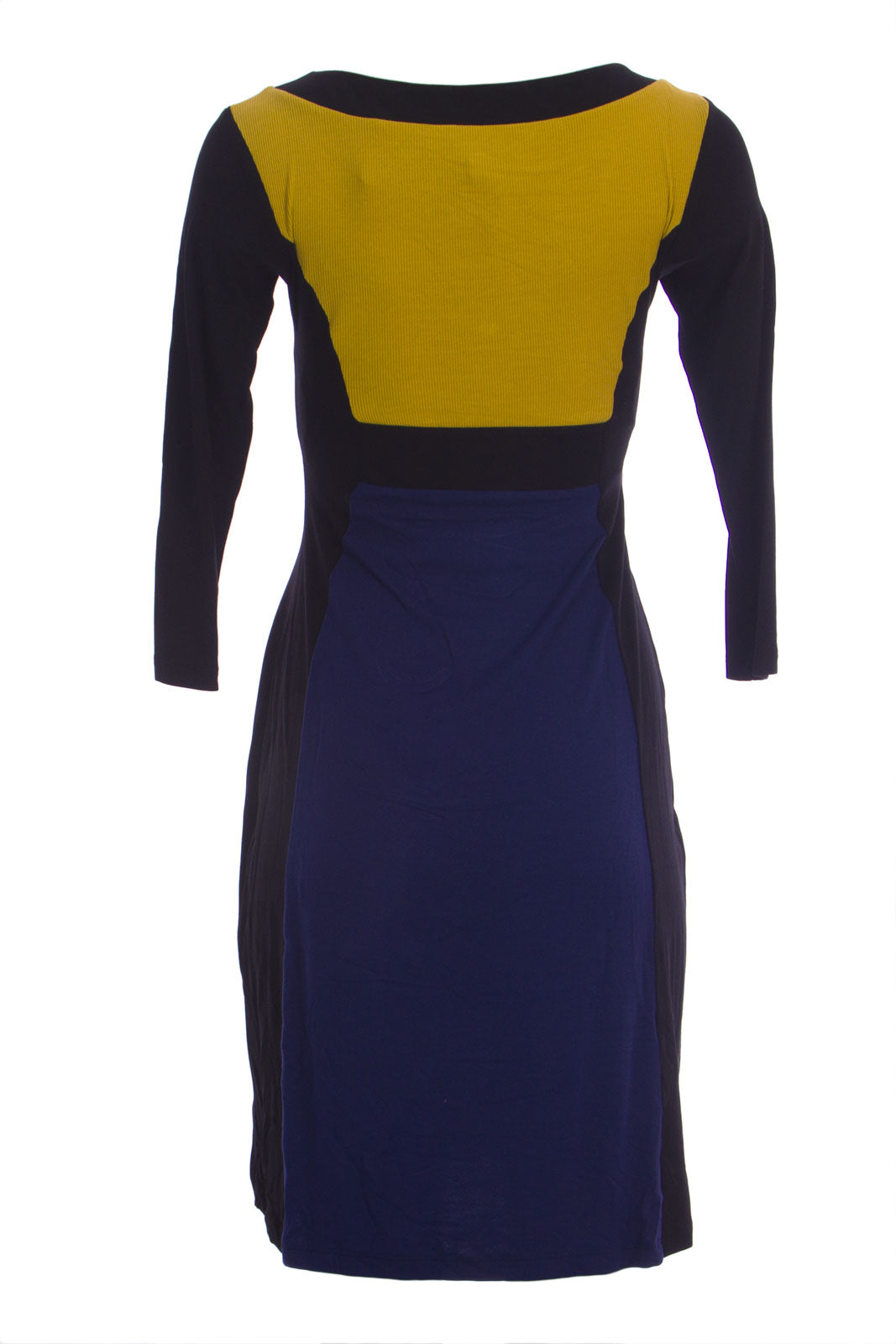 OLIAN Maternity Women's Yellow Blue Color Block Lucy Crew Neck Dress $148 NWT OLIAN Maternity Women's Yellow Blue Color Block Lucy Crew Neck Dress $148 NWT