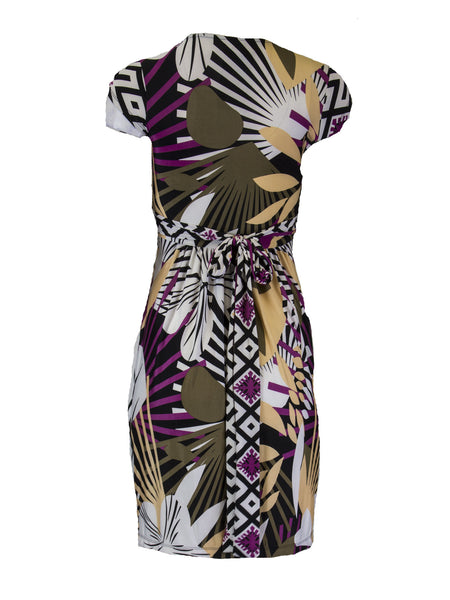 OLIAN Maternity Women's Geometric Floral Dress $130 NWT