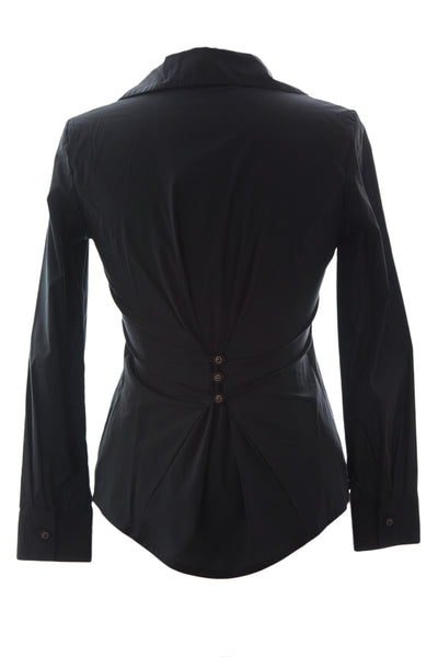 Olian Women's Long Sleeve Ruffled Maternity Blouse X-Small Black