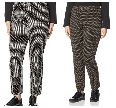 MARINA RINALDI Women's Oboista Patterned Pants $305 NWT