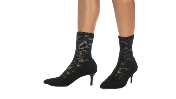 OPENING CEREMONY Women's Black Queen Lace Booties NIB