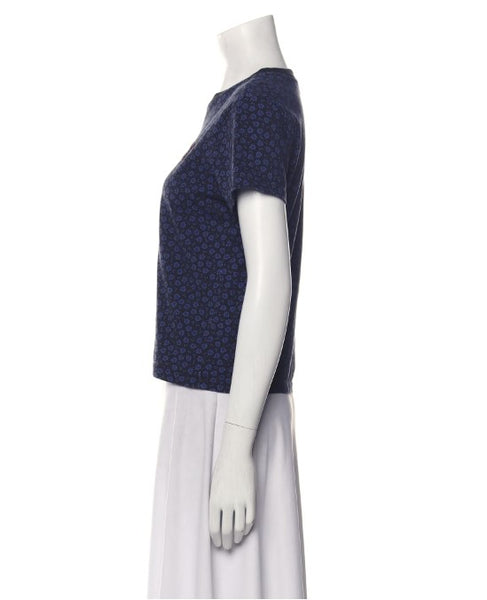 OPENING CEREMONY Women's French Blue Floral T-Shirt Size Small $95 NWT