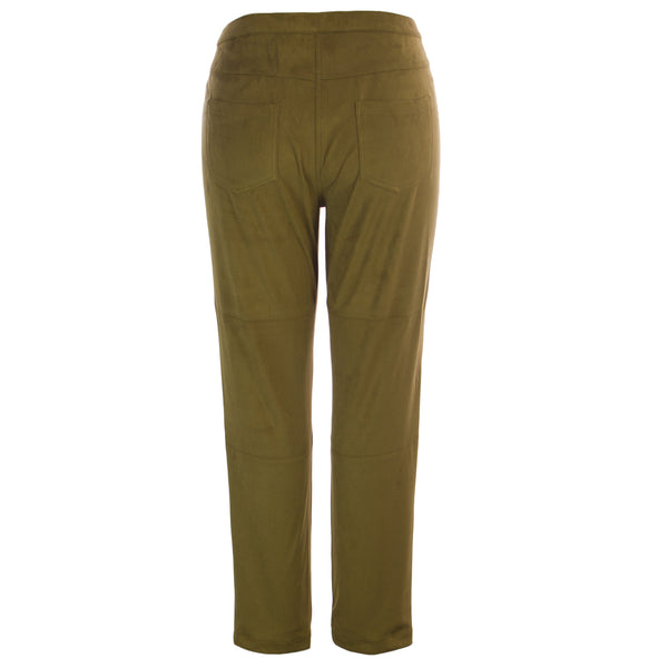 MARINA RINALDI Women's Brown Obelisco Suede Jeggings $275 NWT