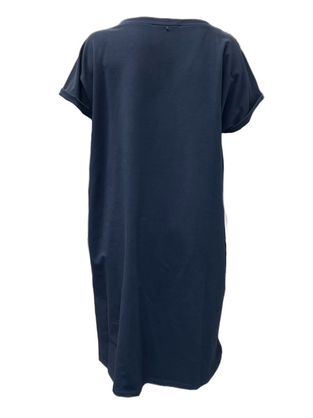 Marina Rinaldi Women's Navy Oblativo Jersey Dress NWT