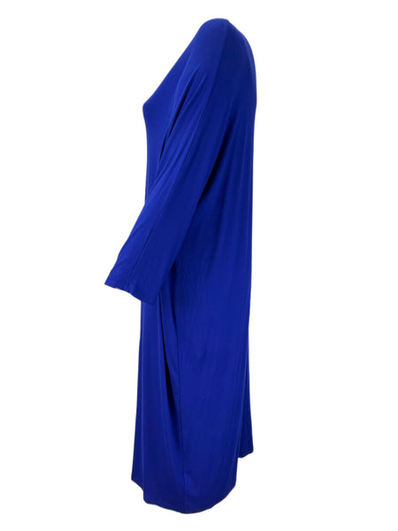 Marina Rinaldi Women's Blue Occupare Jersey Dress NWT