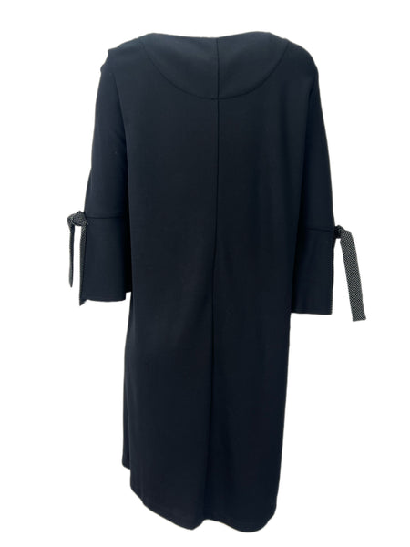 Marina Rinaldi Women's Black Ocra Flare Sleeve Jersey Dress Size S NWT