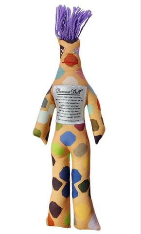 DAMMIT! DOLLS Orange Stress Relief Squishy Classic Octagon Doll Gag Gift 12" NWT