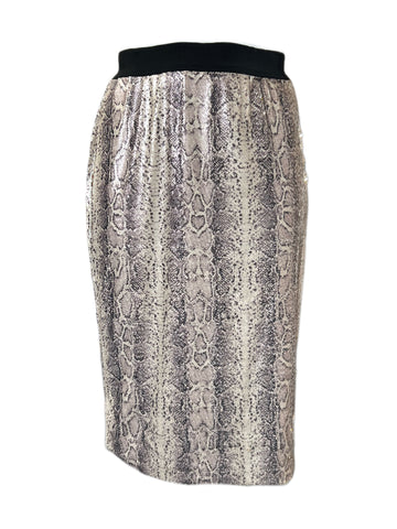 Marina Rinaldi Women's Brown Octopus Sequined Straight Skirt NWT