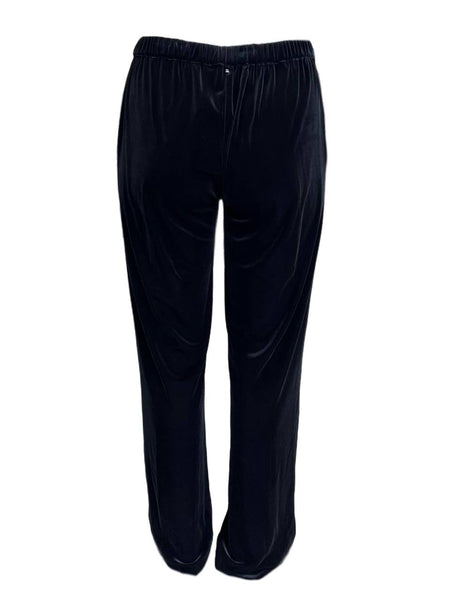 Marina Rinaldi Women's Black Odometro Velour Pants NWT