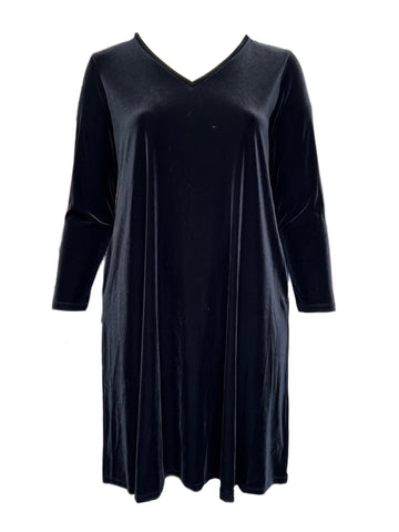 Marina Rinaldi Women's Black Offrire Pullover Shift Dress NWT