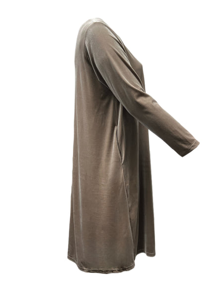 Marina Rinaldi Women's Beige Offrire Velour Dress NWT