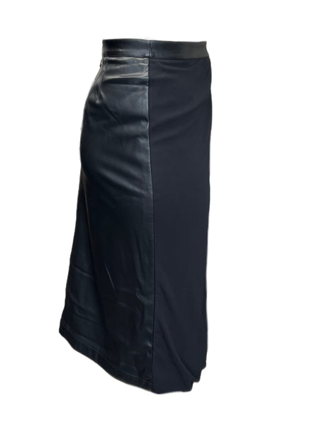 Marina Rinaldi Women's Black Offset Straight Skirt NWT
