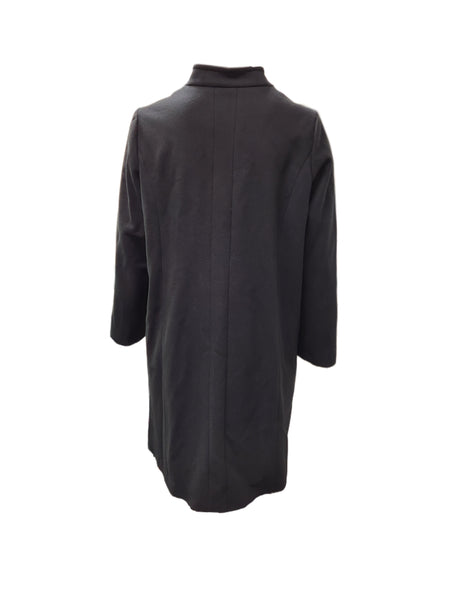 Marina Rinaldi Women's Black Oggi Button Closure Coat NWT