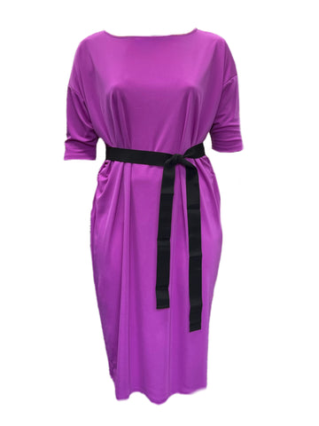 Marina Rinaldi Women's Purple Olivetta Jersey Dress Size L NWT