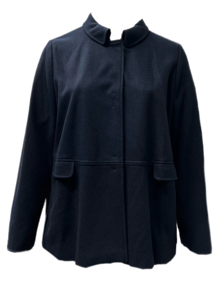 Marina Rinaldi Women's Navy Olivo Short Coat NWT