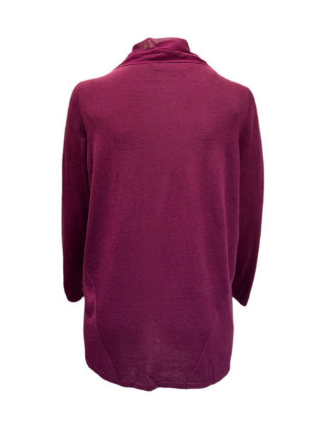 Marina Rinaldi Women's Burgundy Olivo Cotton Maxi Dress Size L NWT