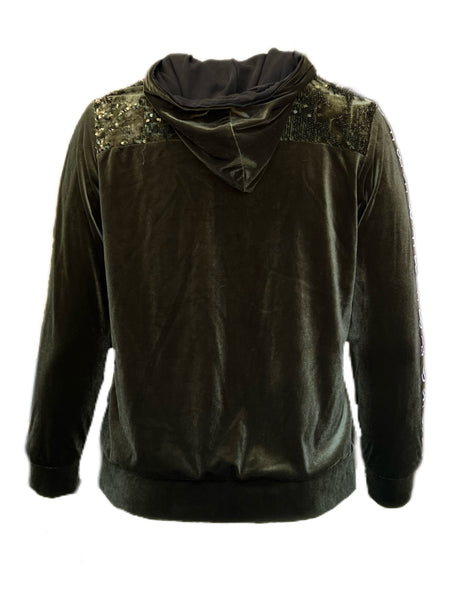 Marina Rinaldi Women's Green Olmio Sequined Jacket Size S NWT