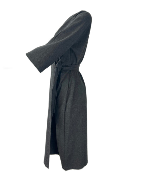 Marina Rinaldi Women's Dark Grey Ombretto 3/4 Sleeve Wrap Dress NWT